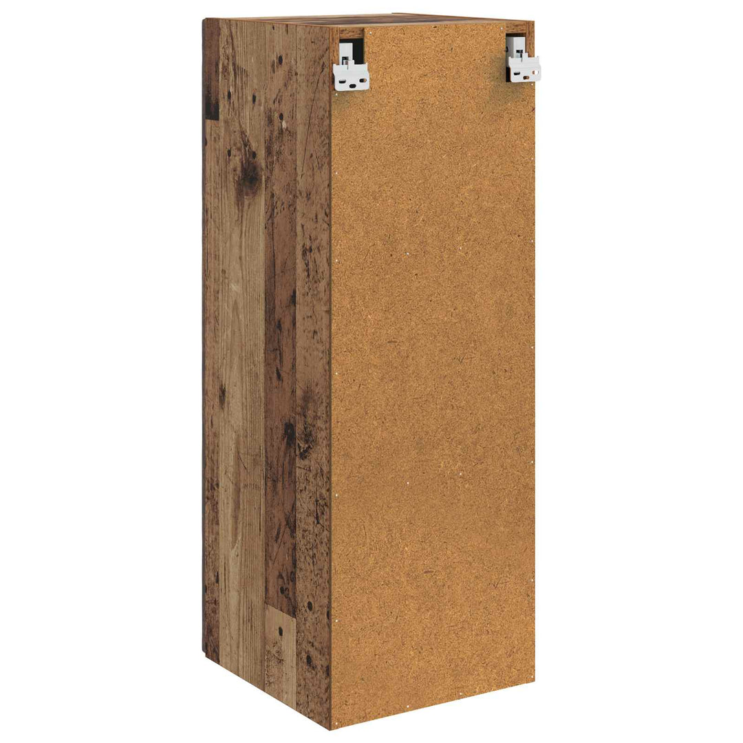 Vægmonteret skab Gammelt træ 33 x 34,5 x 90 cm Konstrueret træ