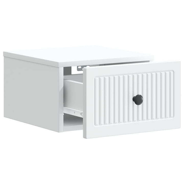 Væghængt Natbord Hvid 33 x 34,5 x 20 cm Konstrueret træ
