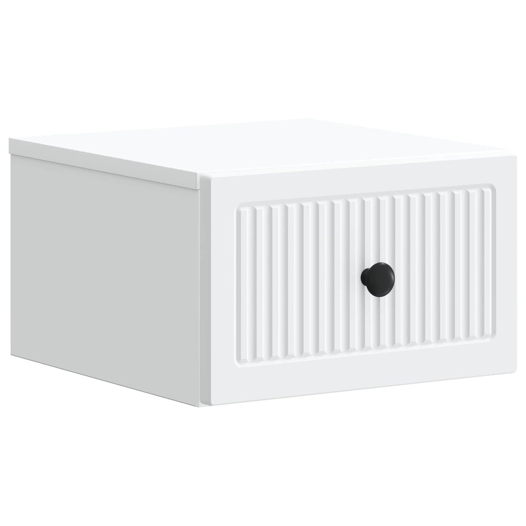 Væghængt Natbord 2 pcs Hvid 33 x 34,5 x 20 cm Konstrueret træ