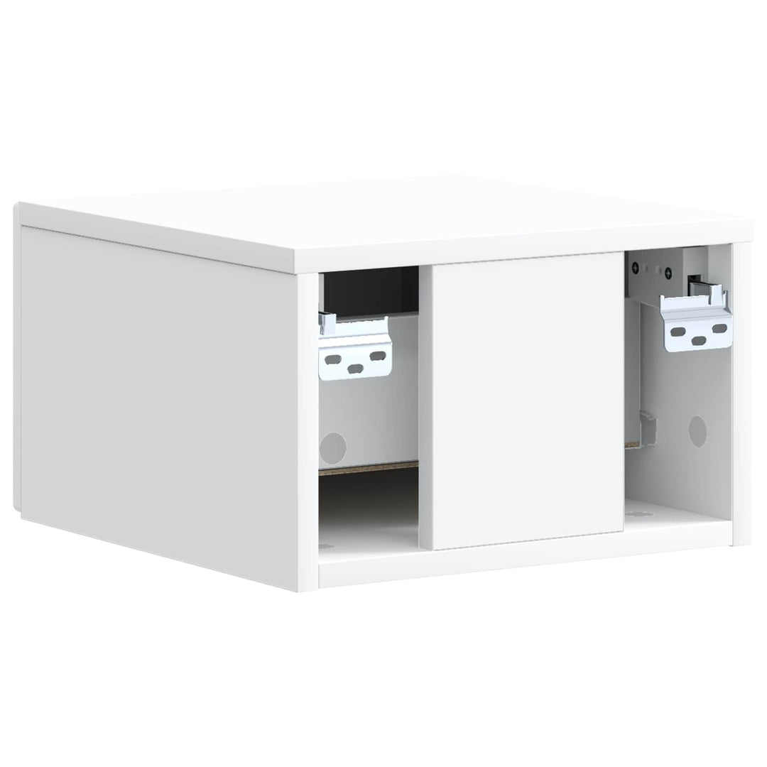 Væghængt Natbord 2 pcs Hvid 33 x 34,5 x 20 cm Konstrueret træ