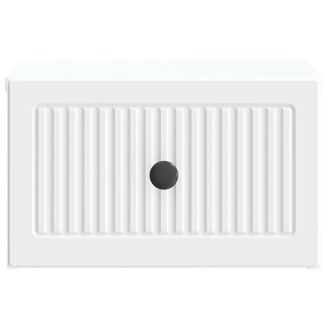 Væghængt Natbord 2 pcs Hvid 33 x 34,5 x 20 cm Konstrueret træ