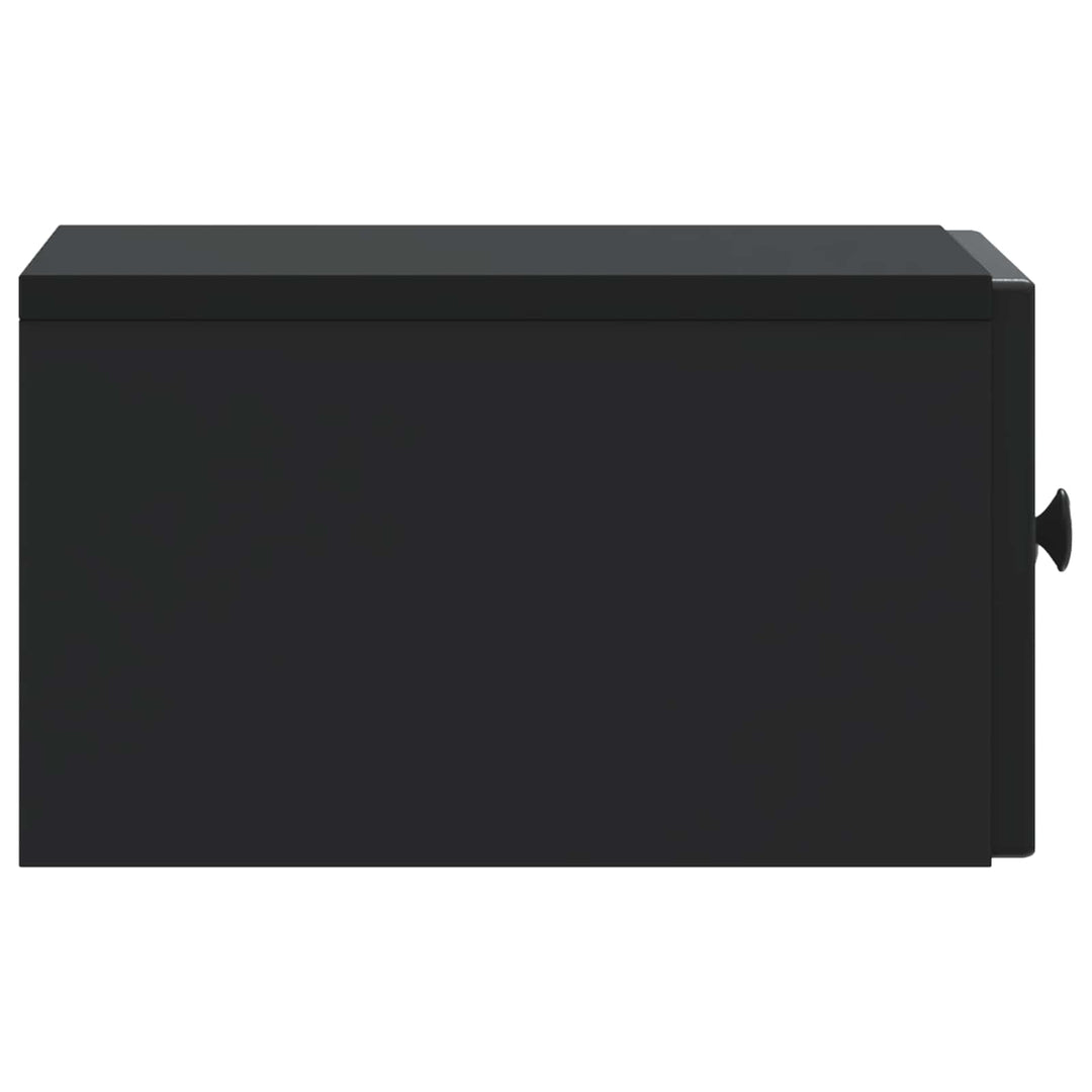 Væghængt Natbord Sort 33 x 34,5 x 20 cm Konstrueret træ