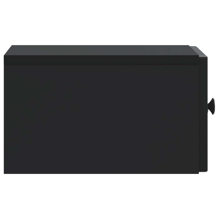 Væghængt Natbord Sort 33 x 34,5 x 20 cm Konstrueret træ