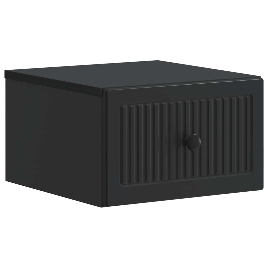 Væghængt Natbord 2 pcs Sort 33 x 34,5 x 20 cm Konstrueret træ