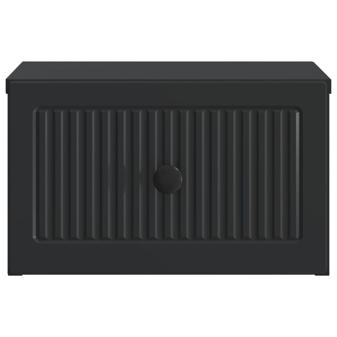Væghængt Natbord 2 pcs Sort 33 x 34,5 x 20 cm Konstrueret træ