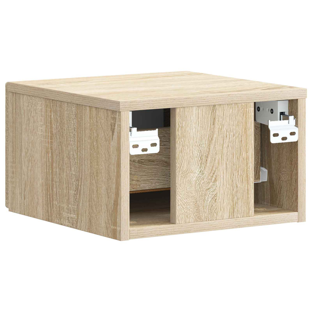 Væghængt Natbord Sonoma-eg 33 x 34,5 x 20 cm Konstrueret træ