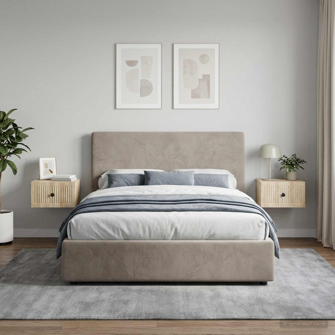Væghængt Natbord med skuffe 2 pcs Sonoma-eg 33 x 34,5 x 20 cm