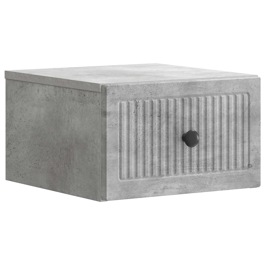 Væghængt Natbord med skuffe 2 pcs Betongrå 33 x 34,5 x 20 cm