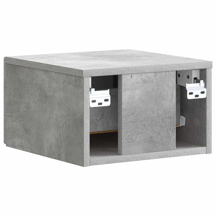 Væghængt Natbord med skuffe 2 pcs Betongrå 33 x 34,5 x 20 cm