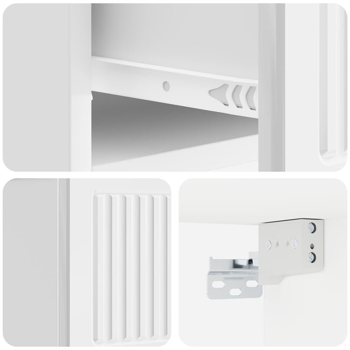 Væghængt Natbord 2 pcs Hvid højglans 33 x 34,5 x 20 cm