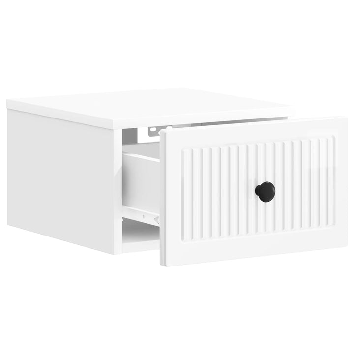 Væghængt Natbord 2 pcs Hvid højglans 33 x 34,5 x 20 cm