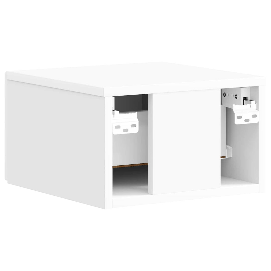 Væghængt Natbord 2 pcs Hvid højglans 33 x 34,5 x 20 cm