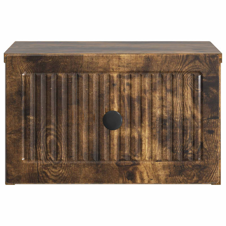 Væghængt Natbord Røget eg 33 x 34,5 x 20 cm Konstrueret træ