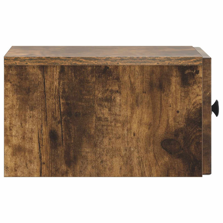 Væghængt Natbord 2 stk. Røget eg 33 x 34,5 x 20 cm
