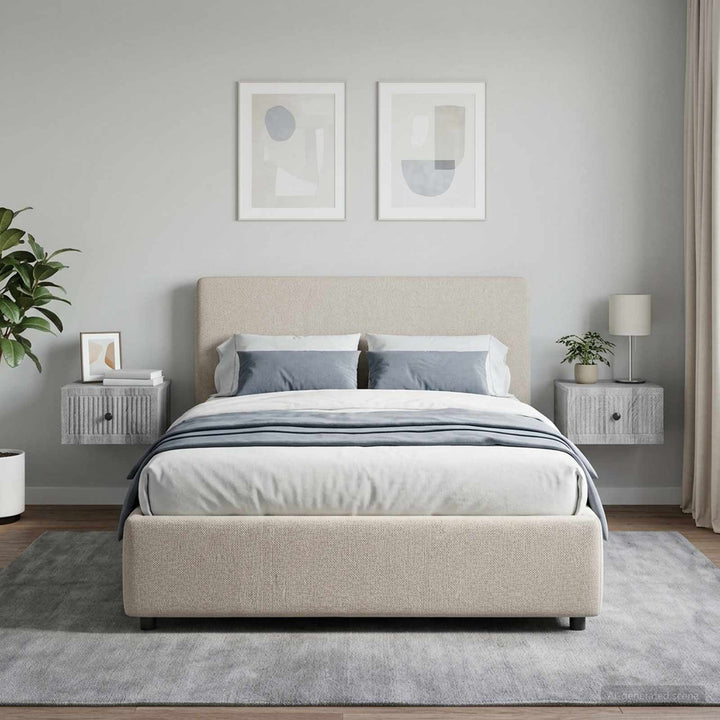 Væghængt Natbord 2 pcs Grå sonoma-eg 33 x 34,5 x 20 cm