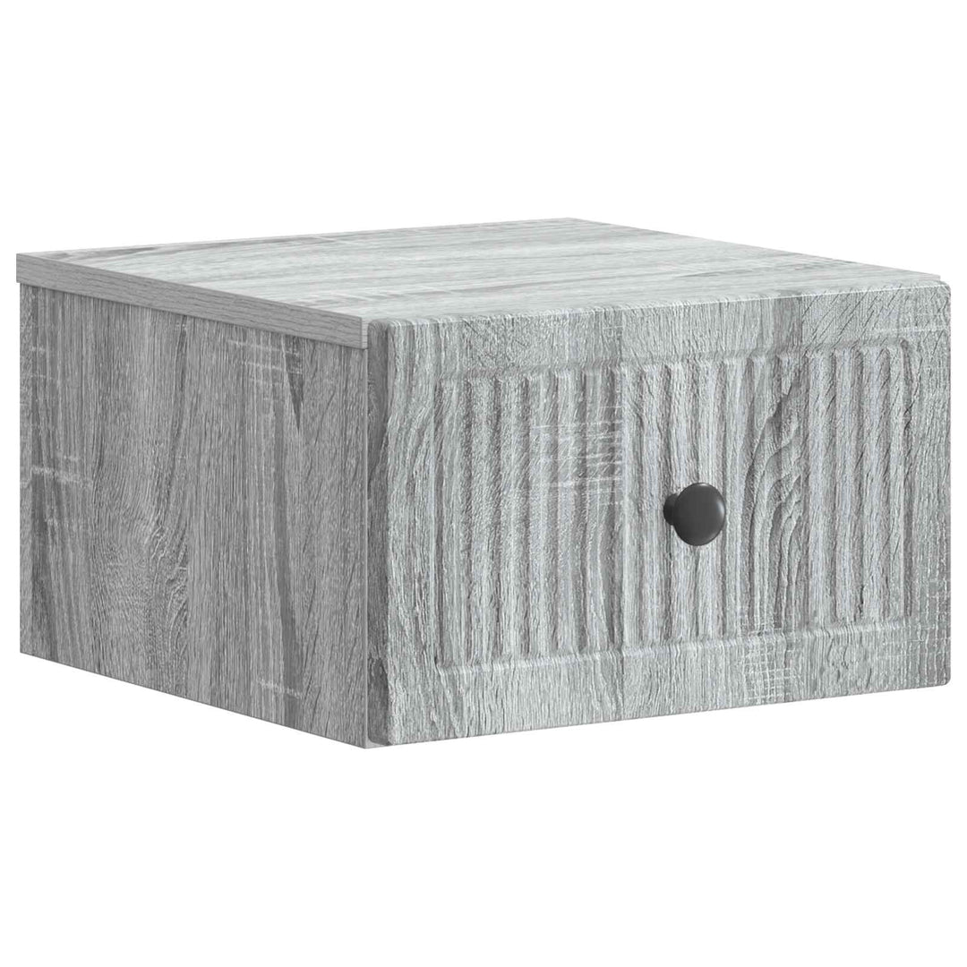 Væghængt Natbord 2 pcs Grå sonoma-eg 33 x 34,5 x 20 cm