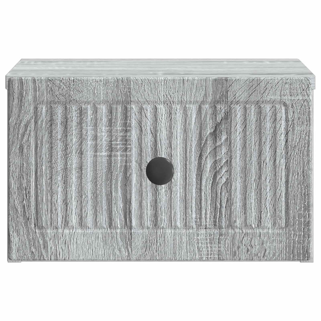 Væghængt Natbord 2 pcs Grå sonoma-eg 33 x 34,5 x 20 cm