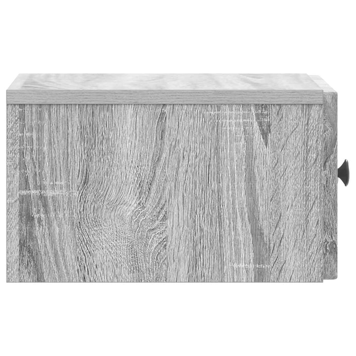 Væghængt Natbord 2 pcs Grå sonoma-eg 33 x 34,5 x 20 cm