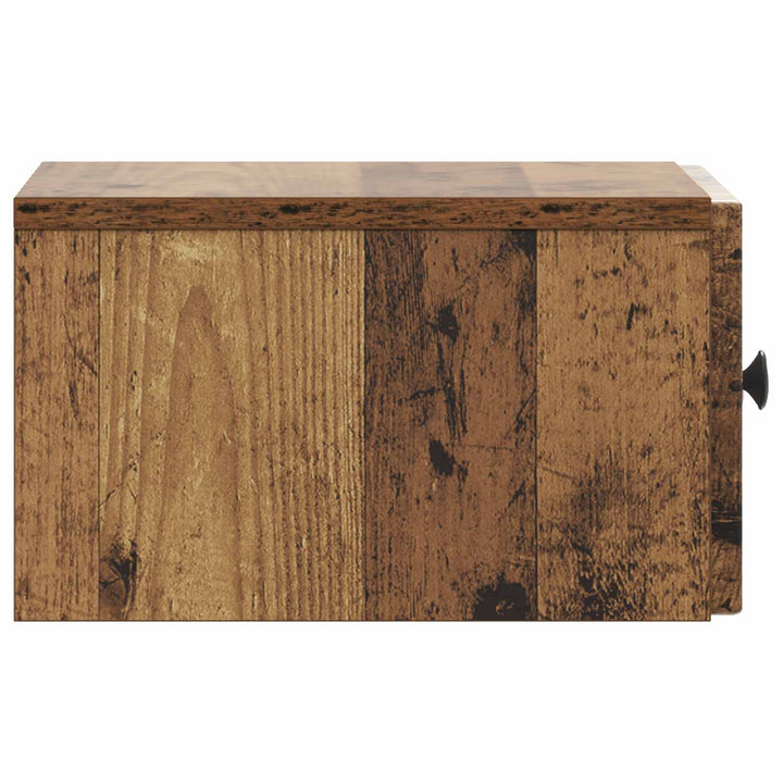 Væghængt Natbord Gammelt træ 33 x 34,5 x 20 cm Konstrueret træ