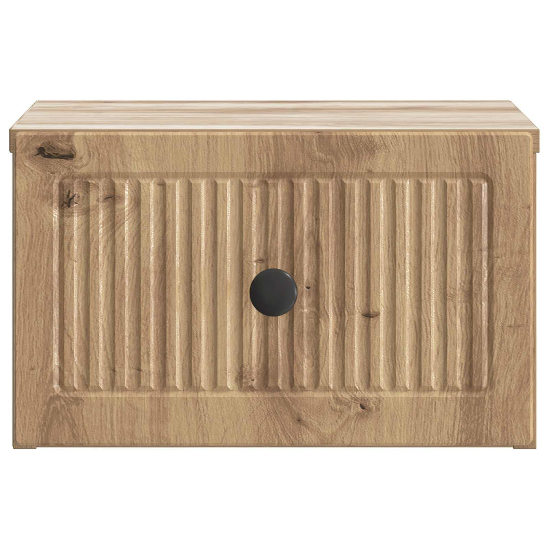 Væghængt Natbord med skuffe 2 pcs Artisan-eg 33 x 34,5 x 20 cm