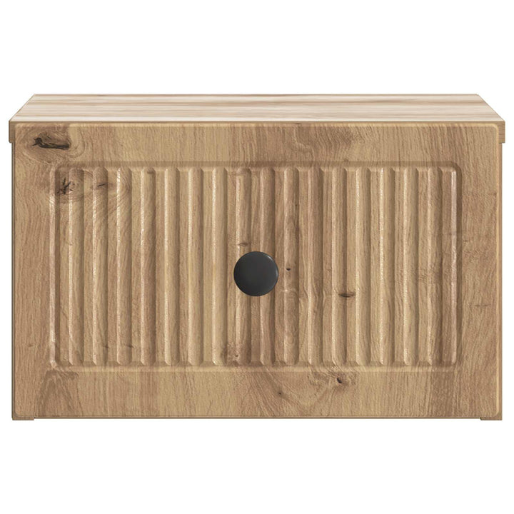 Væghængt Natbord med skuffe 2 pcs Artisan-eg 33 x 34,5 x 20 cm