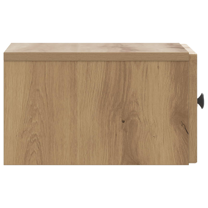 Væghængt Natbord med skuffe 2 pcs Artisan-eg 33 x 34,5 x 20 cm