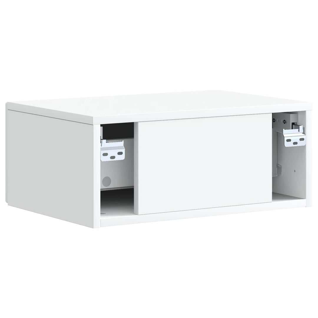 Natskab med skuffe 2 pcs Hvid 49 x 34,5 x 20 cm Konstrueret træ
