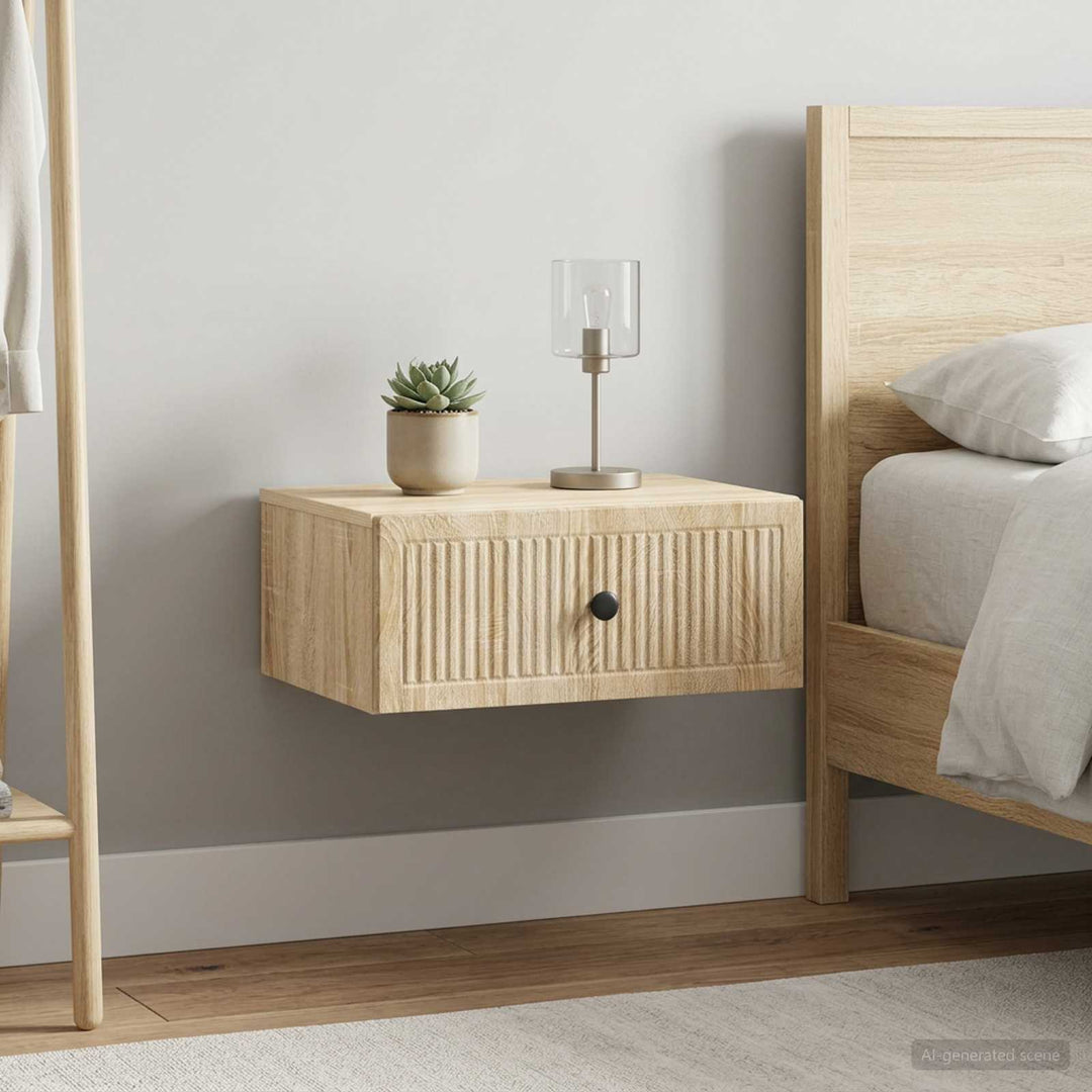 Natskab 2 pcs Sonoma-eg 49 x 34,5 x 20 cm Konstrueret træ