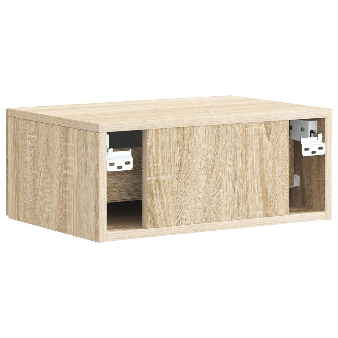 Natskab 2 pcs Sonoma-eg 49 x 34,5 x 20 cm Konstrueret træ