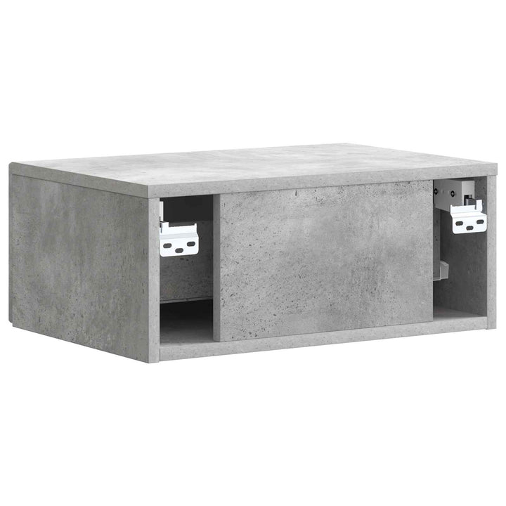 Natskab 2 pcs Betongrå 49 x 34,5 x 20 cm Konstrueret træ
