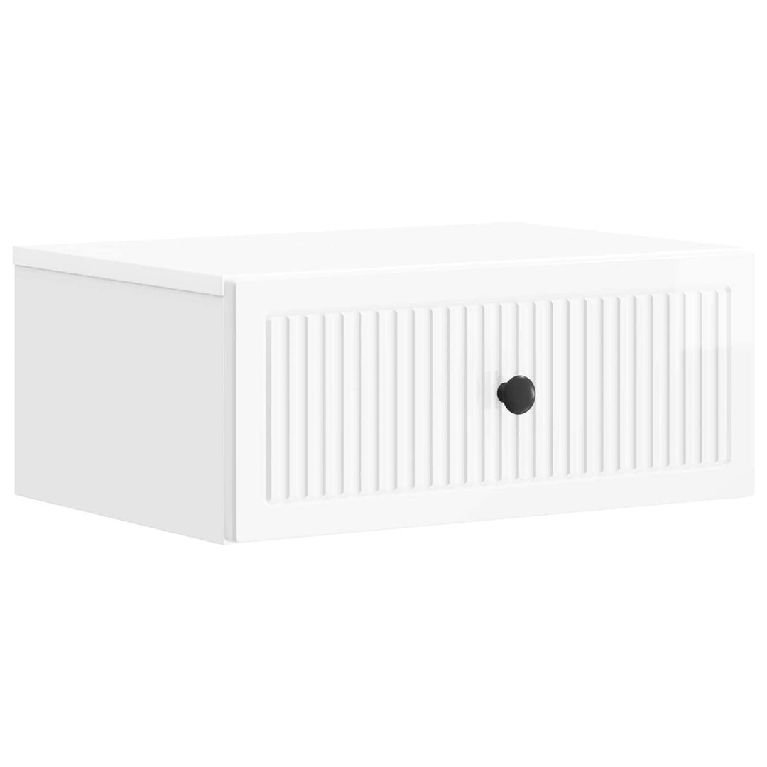 Natskab 2 pcs Hvid højglans 49 x 34,5 x 20 cm Konstrueret træ