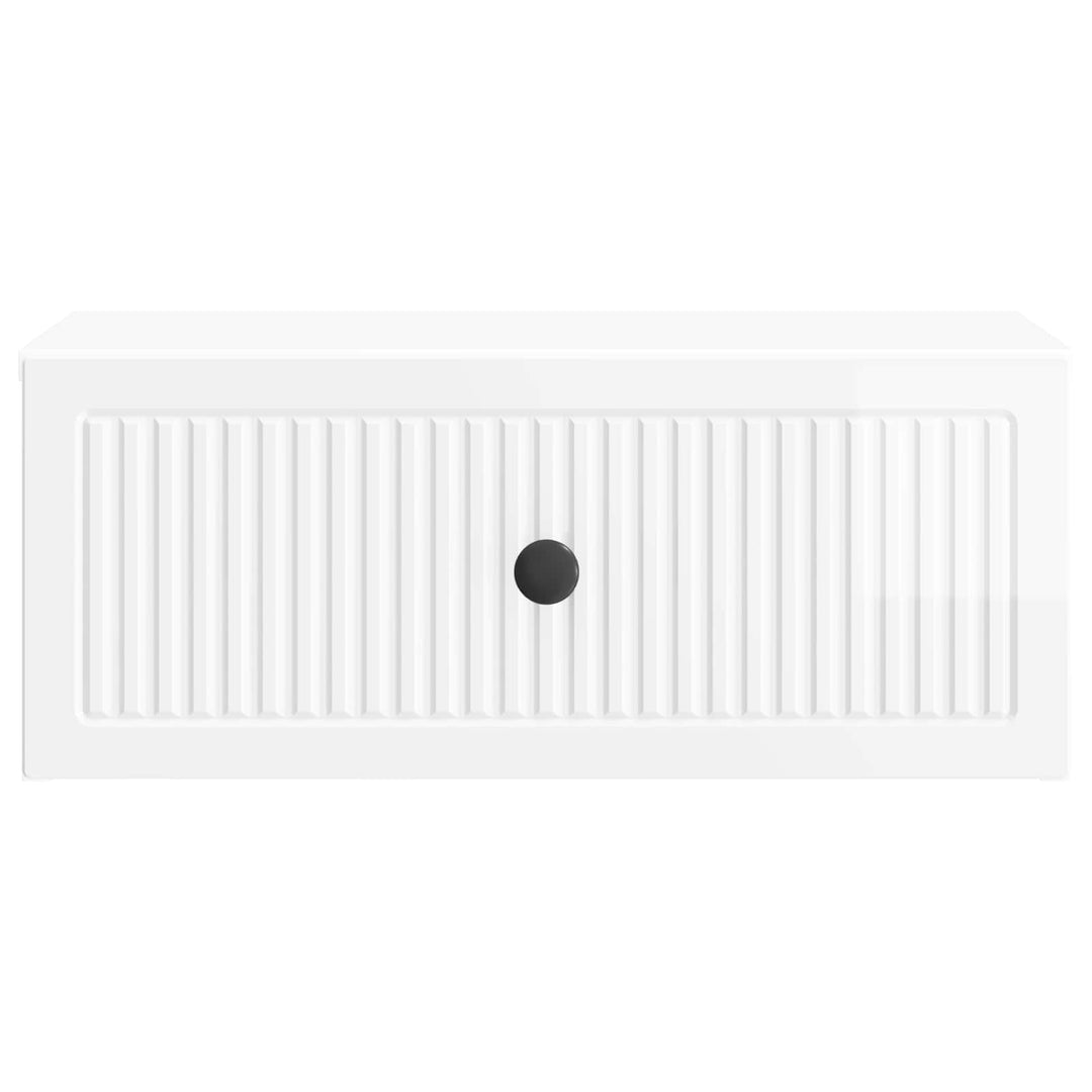 Natskab 2 pcs Hvid højglans 49 x 34,5 x 20 cm Konstrueret træ