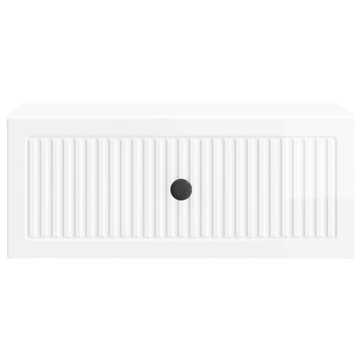 Natskab 2 pcs Hvid højglans 49 x 34,5 x 20 cm Konstrueret træ