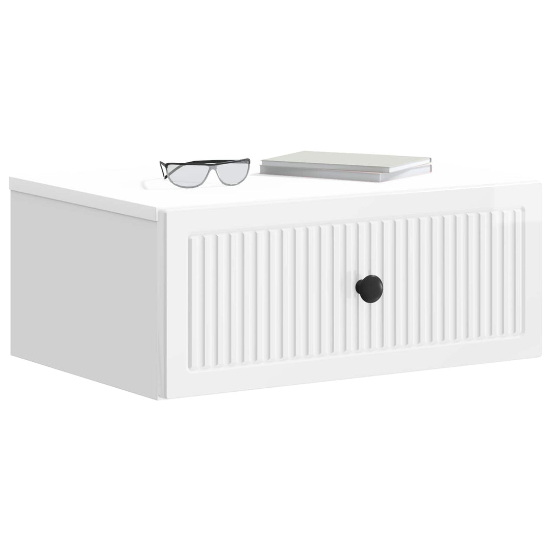 Natskab 2 pcs Hvid højglans 49 x 34,5 x 20 cm Konstrueret træ