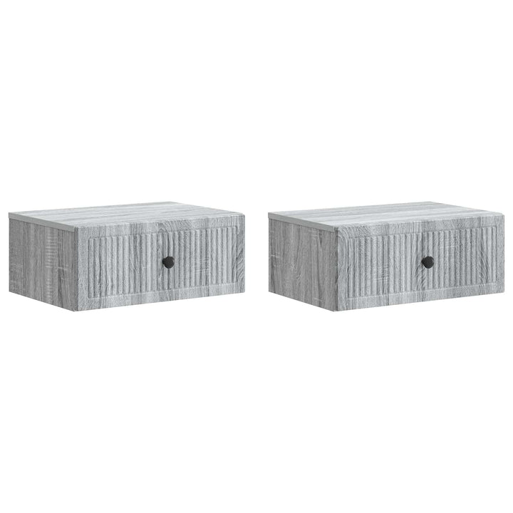Natskab 2 stk. Grå sonoma-eg 49 x 34,5 x 20 cm Konstrueret træ
