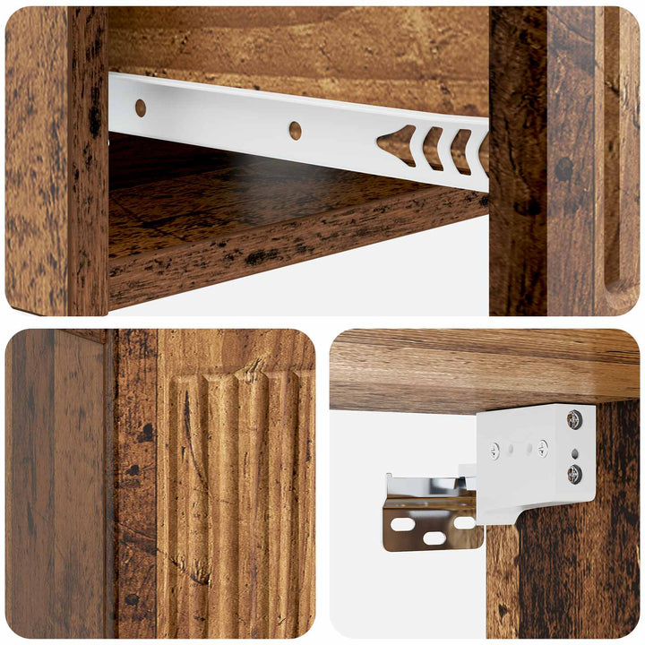 Natskab 2 pcs Gammelt træ 49 x 34,5 x 20 cm Konstrueret træ