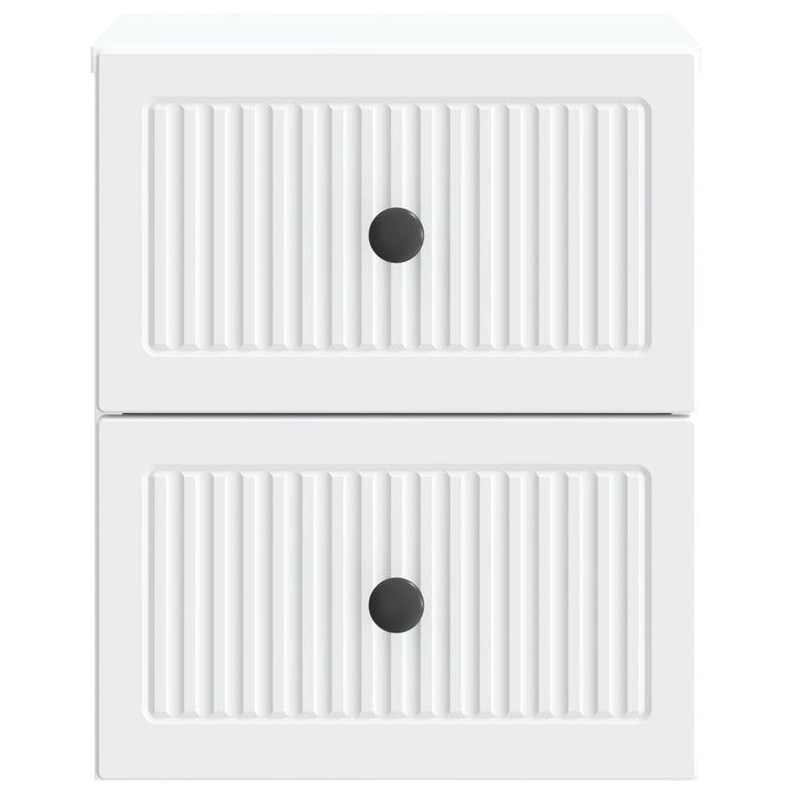 Væghængt Natbord 2 pcs Hvid 33 x 34,5 x 40 cm Konstrueret træ