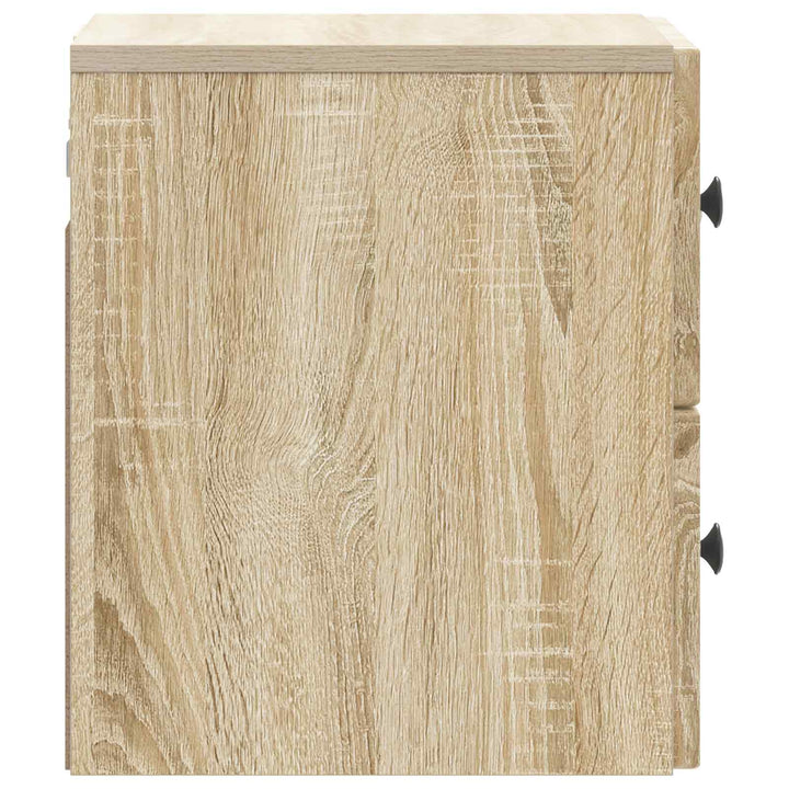 Væghængt Natbord Sonoma-eg 33 x 34,5 x 40 cm Konstrueret træ