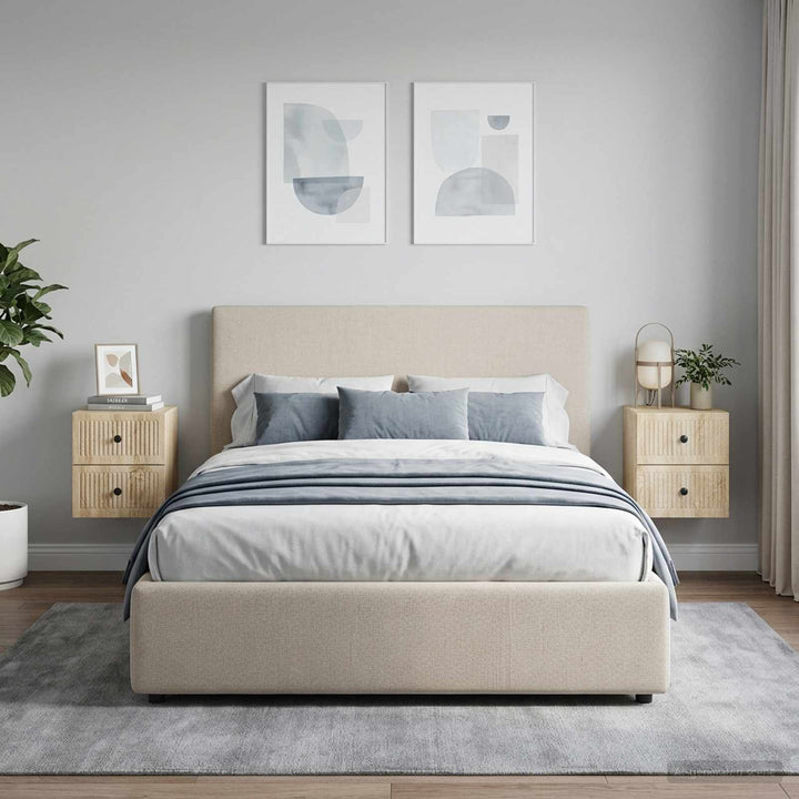 Væghængt Natbord med skuffe 2 pcs Sonoma-eg 33 x 34,5 x 40 cm