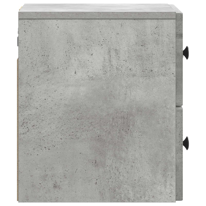Væghængt Natbord Betongrå 33 x 34,5 x 40 cm Konstrueret træ