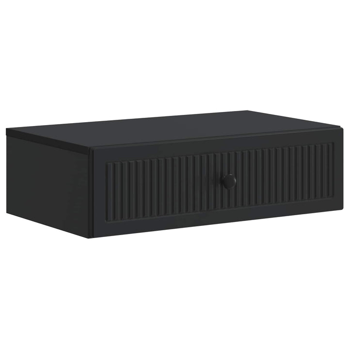 Væghængt Sideskab Sort 59 x 34,5 x 17 cm Konstrueret træ