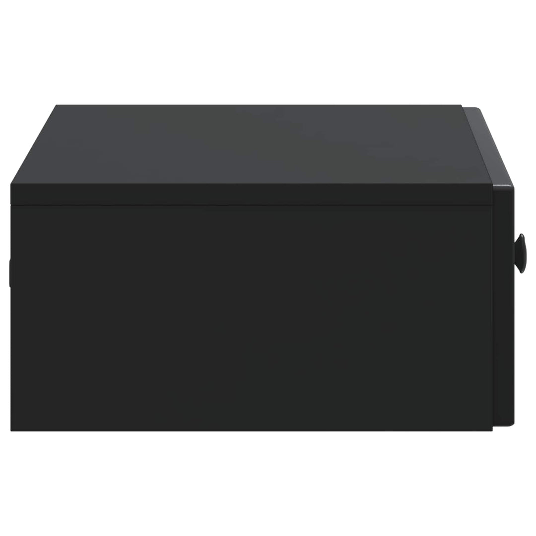 Væghængt Sideskab Sort 59 x 34,5 x 17 cm Konstrueret træ
