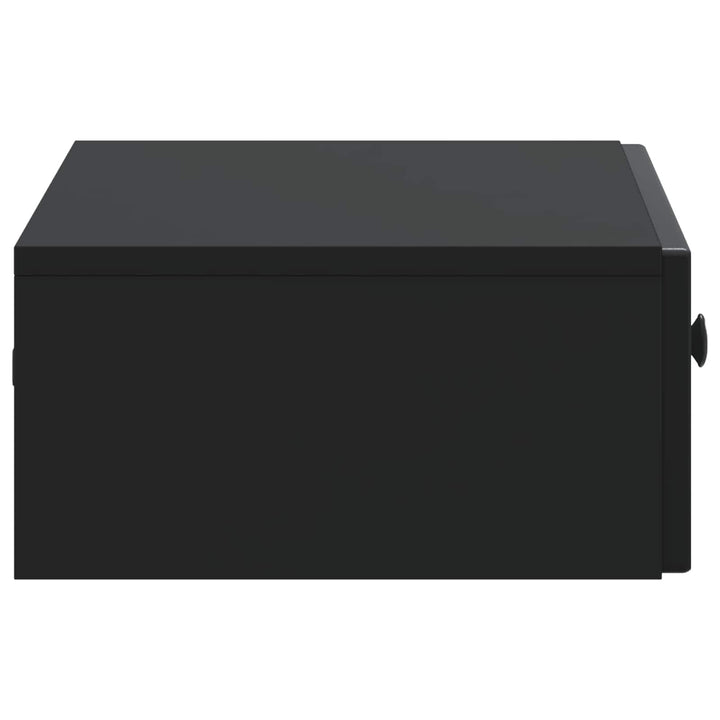 Væghængt Sideskab Sort 59 x 34,5 x 17 cm Konstrueret træ