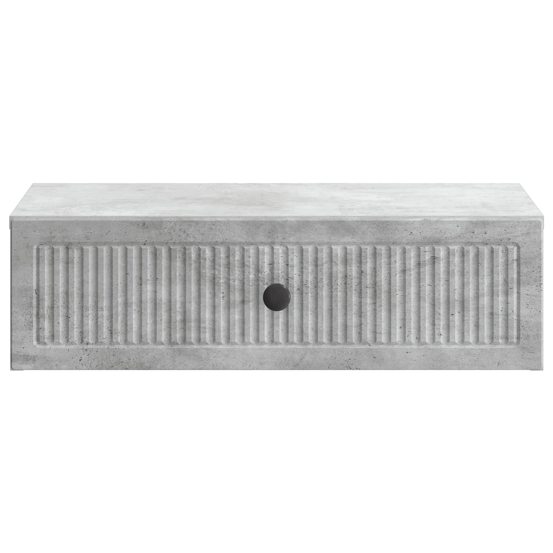 Væghængt Sideskab Betongrå 59 x 34,5 x 17 cm Konstrueret træ