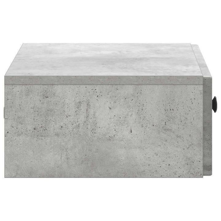 Væghængt Sideskab Betongrå 59 x 34,5 x 17 cm Konstrueret træ