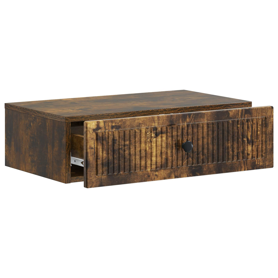 Væghængt Sideskab Røget eg 59 x 34,5 x 17 cm Konstrueret træ