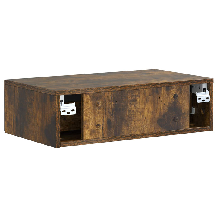 Væghængt Sideskab Røget eg 59 x 34,5 x 17 cm Konstrueret træ