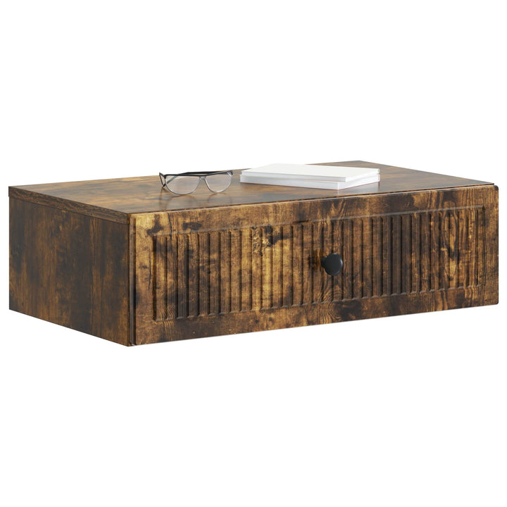 Væghængt Sideskab Røget eg 59 x 34,5 x 17 cm Konstrueret træ