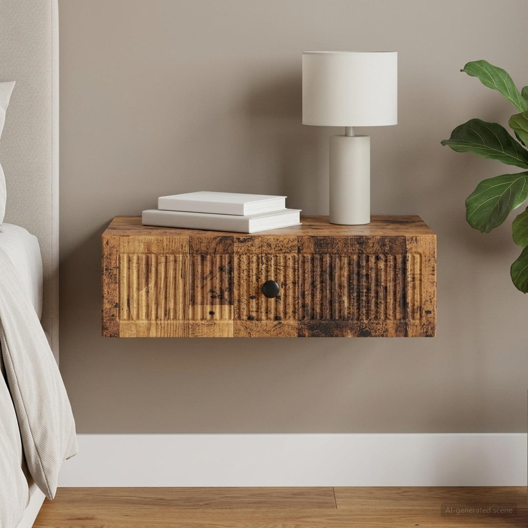 Væghængt Sideskab Gammelt træ 59 x 34,5 x 17 cm Konstrueret træ