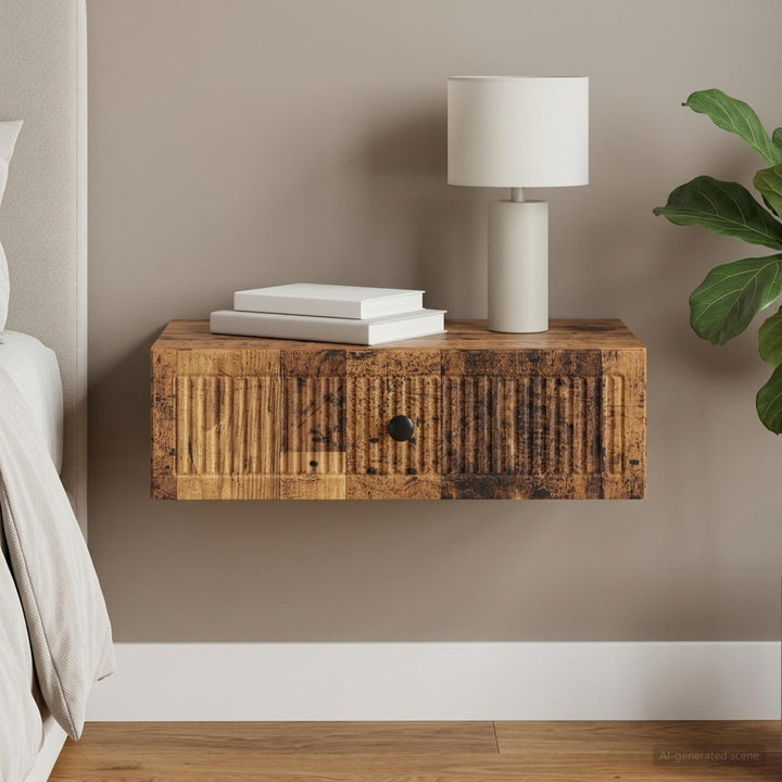 Væghængt Sideskab Gammelt træ 59 x 34,5 x 17 cm Konstrueret træ